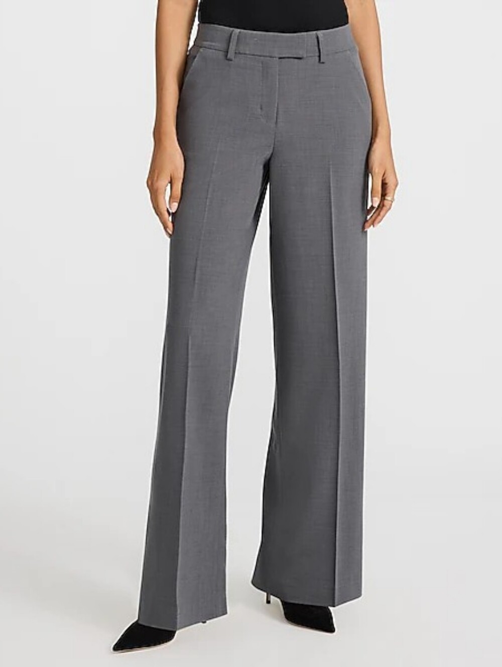 Charcoal Editor Stretch Mid Risel Trouser